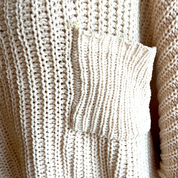 Chunky Knit Sweater Roomy Comfy Crochet Womens One Size - Picture 8 of 15